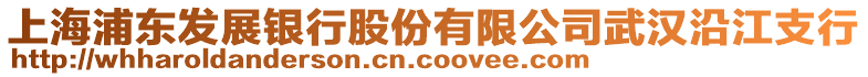 上海浦東發(fā)展銀行股份有限公司武漢沿江支行