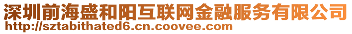 深圳前海盛和陽互聯網金融服務有限公司