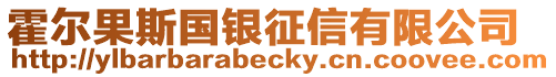 霍爾果斯國銀征信有限公司