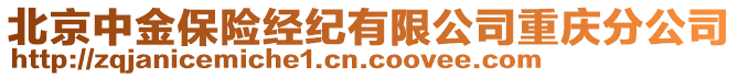 北京中金保險經紀有限公司重慶分公司