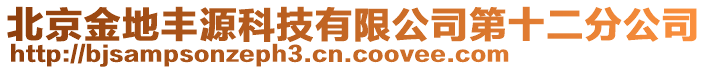 北京金地豐源科技有限公司第十二分公司