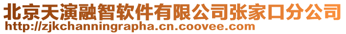 北京天演融智軟件有限公司張家口分公司