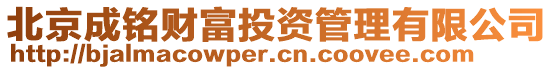 北京成銘財(cái)富投資管理有限公司