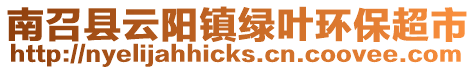 南召縣云陽鎮(zhèn)綠葉環(huán)保超市