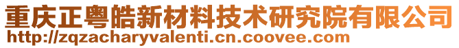 重慶正粵皓新材料技術(shù)研究院有限公司