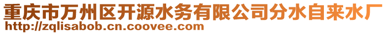 重慶市萬州區(qū)開源水務有限公司分水自來水廠