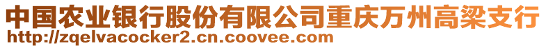 中國農(nóng)業(yè)銀行股份有限公司重慶萬州高梁支行