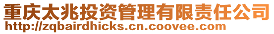 重慶太兆投資管理有限責任公司