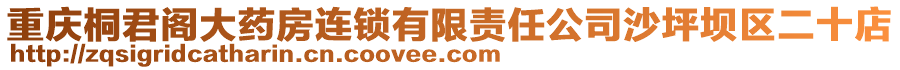 重慶桐君閣大藥房連鎖有限責任公司沙坪壩區二十店