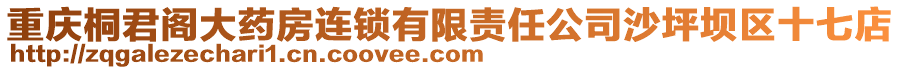 重慶桐君閣大藥房連鎖有限責(zé)任公司沙坪壩區(qū)十七店