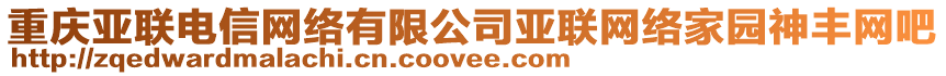 重慶亞聯電信網絡有限公司亞聯網絡家園神豐網吧