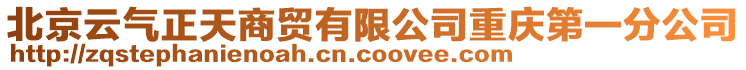 北京云氣正天商貿(mào)有限公司重慶第一分公司
