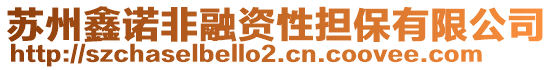 蘇州鑫諾非融資性擔(dān)保有限公司