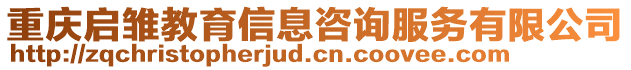 重慶啟雛教育信息咨詢服務有限公司