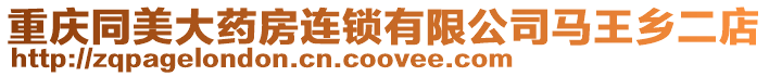 重慶同美大藥房連鎖有限公司馬王鄉二店