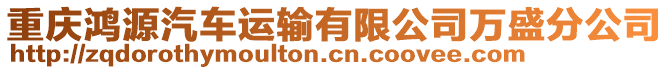 重慶鴻源汽車運(yùn)輸有限公司萬盛分公司