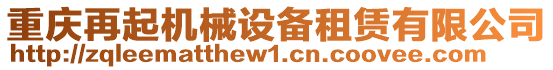 重慶再起機(jī)械設(shè)備租賃有限公司