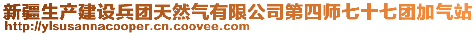 新疆生產(chǎn)建設(shè)兵團(tuán)天然氣有限公司第四師七十七團(tuán)加氣站