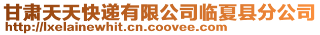 甘肅天天快遞有限公司臨夏縣分公司