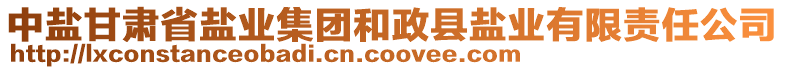 中鹽甘肅省鹽業(yè)集團(tuán)和政縣鹽業(yè)有限責(zé)任公司