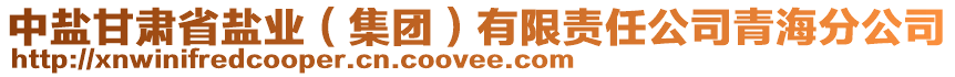 中鹽甘肅省鹽業(yè)（集團(tuán)）有限責(zé)任公司青海分公司