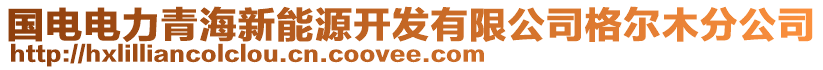 國電電力青海新能源開發(fā)有限公司格爾木分公司