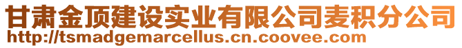 甘肅金頂建設實業(yè)有限公司麥積分公司