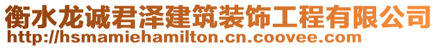 衡水龍誠君澤建筑裝飾工程有限公司