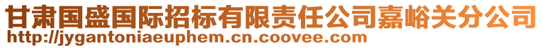 甘肅國(guó)盛國(guó)際招標(biāo)有限責(zé)任公司嘉峪關(guān)分公司