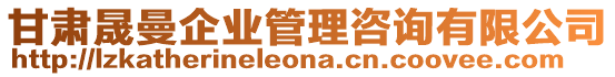 甘肅晟曼企業(yè)管理咨詢有限公司