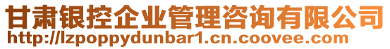 甘肅銀控企業(yè)管理咨詢有限公司