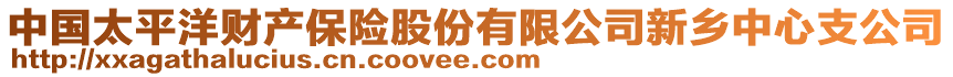 中國(guó)太平洋財(cái)產(chǎn)保險(xiǎn)股份有限公司新鄉(xiāng)中心支公司