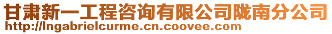 甘肅新一工程咨詢有限公司隴南分公司