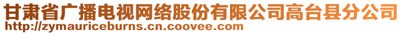 甘肅省廣播電視網絡股份有限公司高臺縣分公司