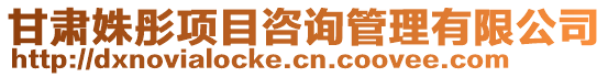 甘肅姝彤項目咨詢管理有限公司