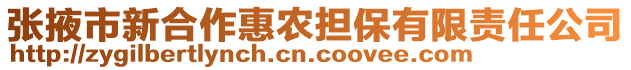 張掖市新合作惠農(nóng)擔(dān)保有限責(zé)任公司