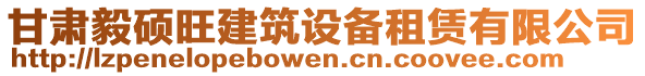 甘肅毅碩旺建筑設(shè)備租賃有限公司