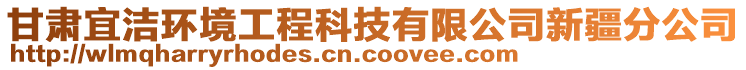 甘肅宜潔環(huán)境工程科技有限公司新疆分公司