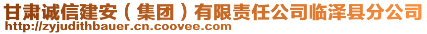 甘肅誠信建安（集團）有限責任公司臨澤縣分公司