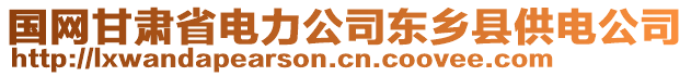 國(guó)網(wǎng)甘肅省電力公司東鄉(xiāng)縣供電公司