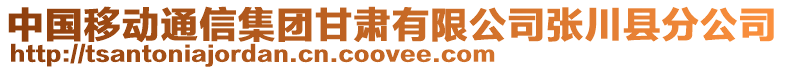 中國移動通信集團甘肅有限公司張川縣分公司