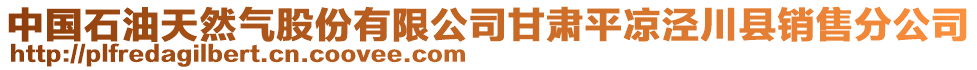 中國石油天然氣股份有限公司甘肅平?jīng)鰶艽h銷售分公司