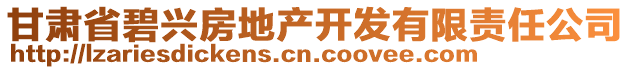 甘肅省碧興房地產(chǎn)開發(fā)有限責(zé)任公司