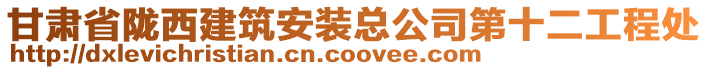 甘肃省陇西建筑安装总公司第十二工程处