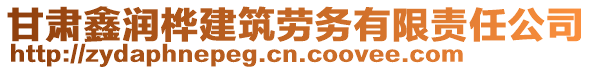 甘肅鑫潤樺建筑勞務(wù)有限責任公司