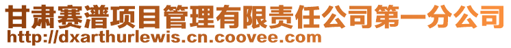 甘肅賽潽項目管理有限責任公司第一分公司