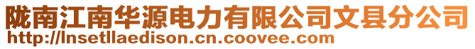 隴南江南華源電力有限公司文縣分公司