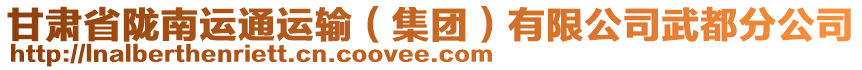 甘肅省隴南運(yùn)通運(yùn)輸（集團(tuán)）有限公司武都分公司