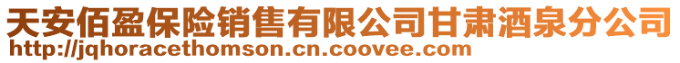 天安佰盈保险销售有限公司甘肃酒泉分公司