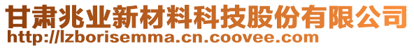 甘肅兆業(yè)新材料科技股份有限公司